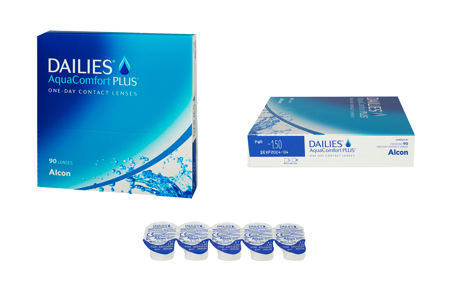 Контактные линзы Dailies Aqua Comfort Plus 90pk