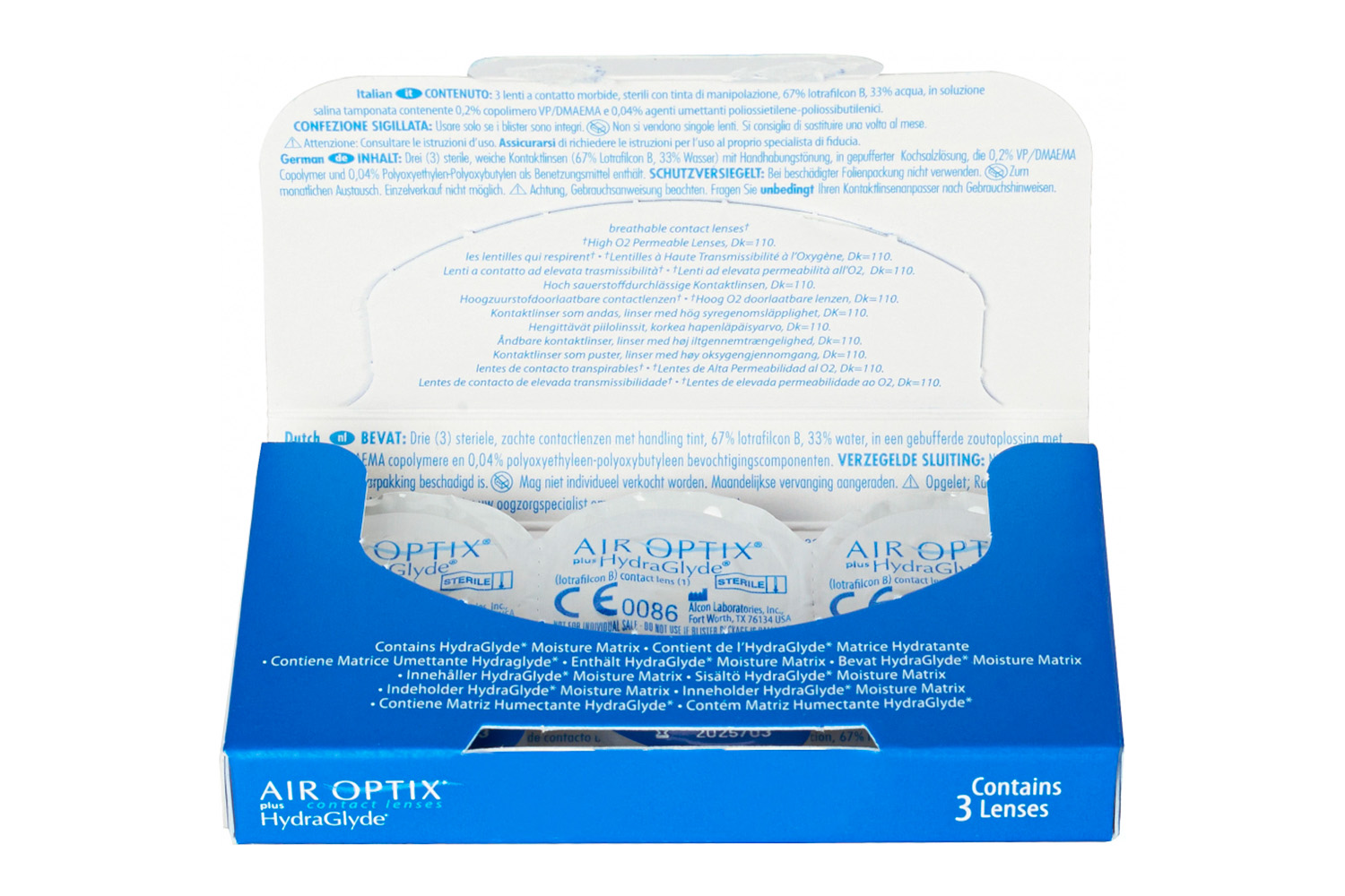 Контактные линзы Air Optix Plus HydraGlyde 3pk