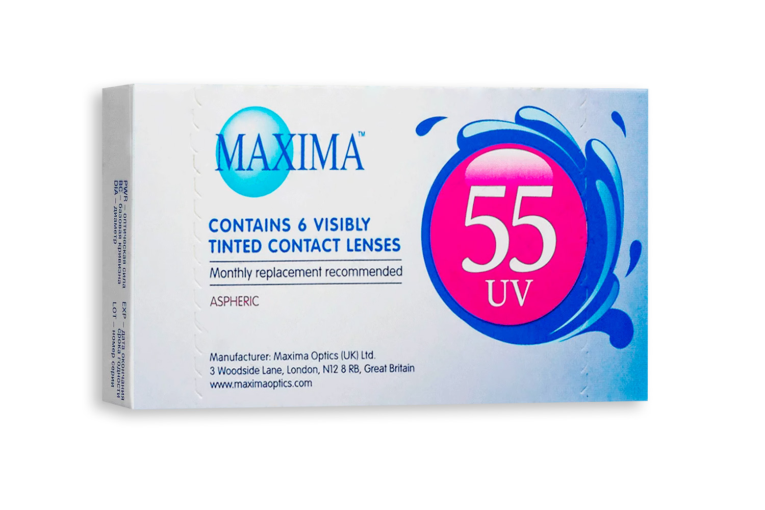 Контактные линзы Maxima 55 UV 6pk